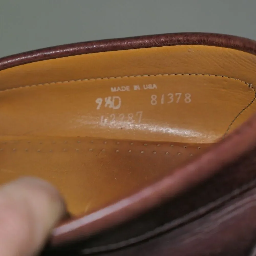 Allen Edmonds 9.5 D Bayfield Tasseled Loafers Brown Comfy Preppy Rubber Sole